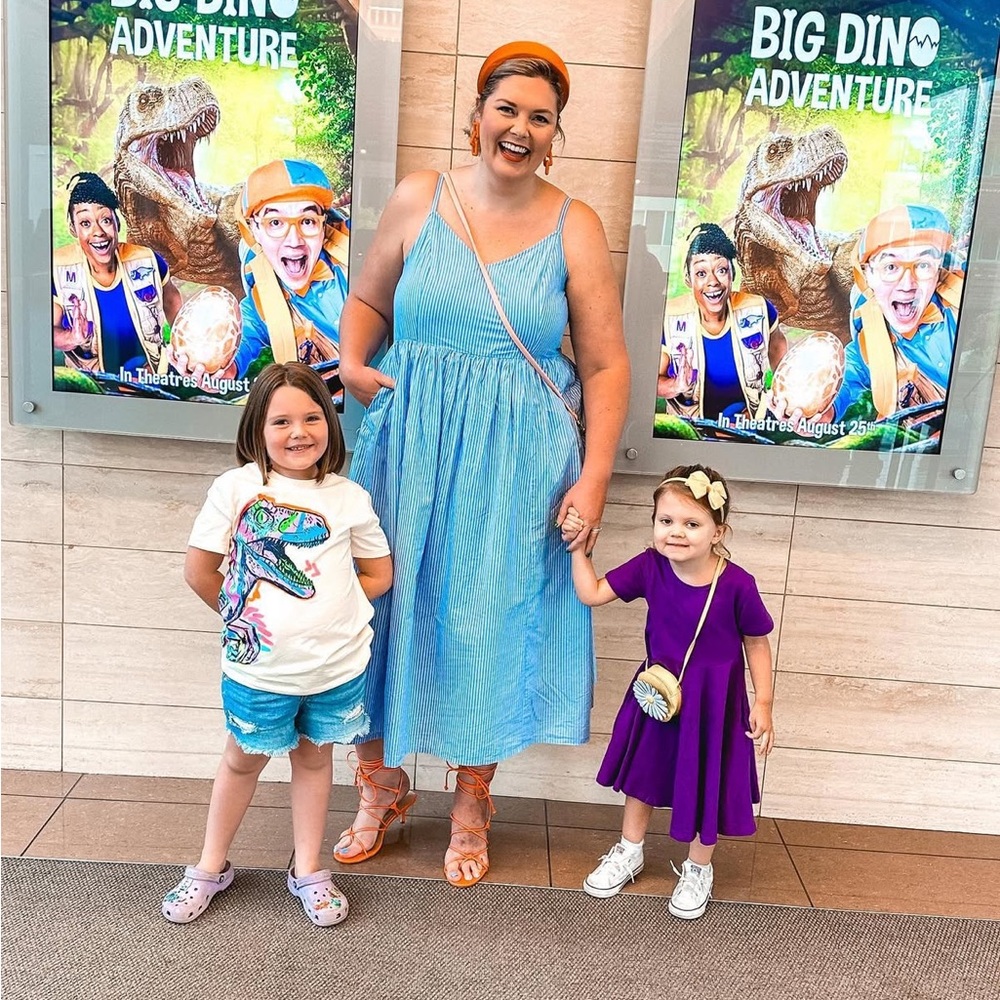 Old Navy Light Blue Striped Dress